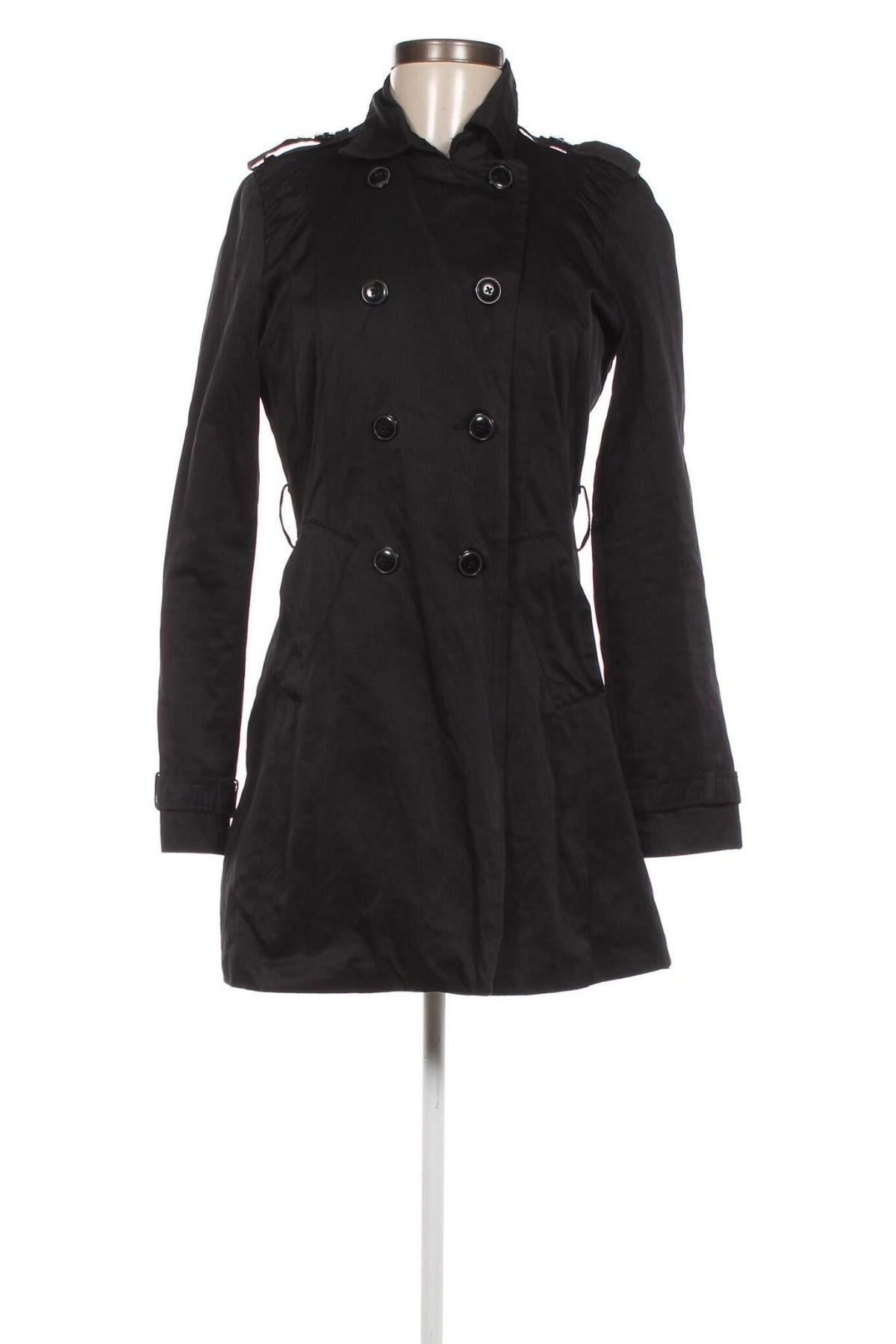 Dámsky prechodný kabát  Bershka, Veľkosť M, Farba Čierna, Cena  5,53 €