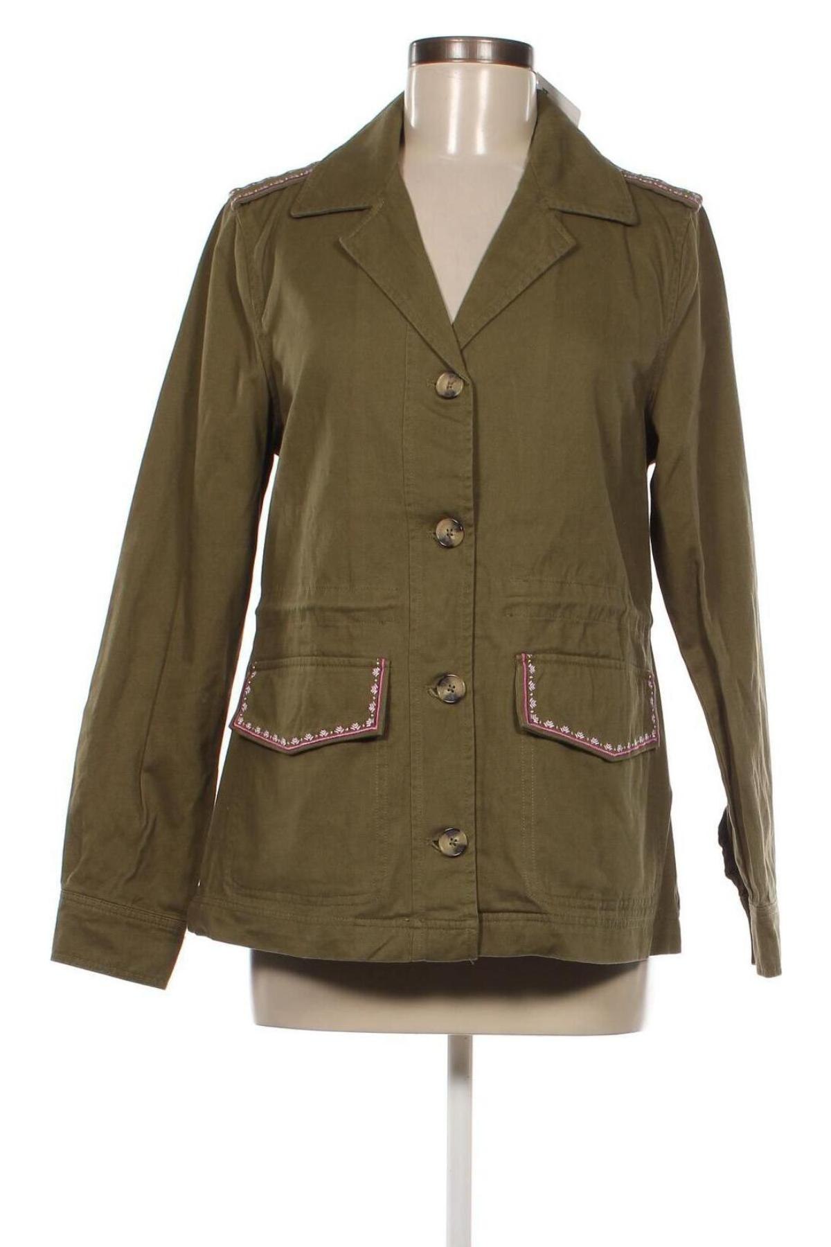 Damen Trench Coat Springfield, Größe L, Farbe Grün, Preis € 10,52