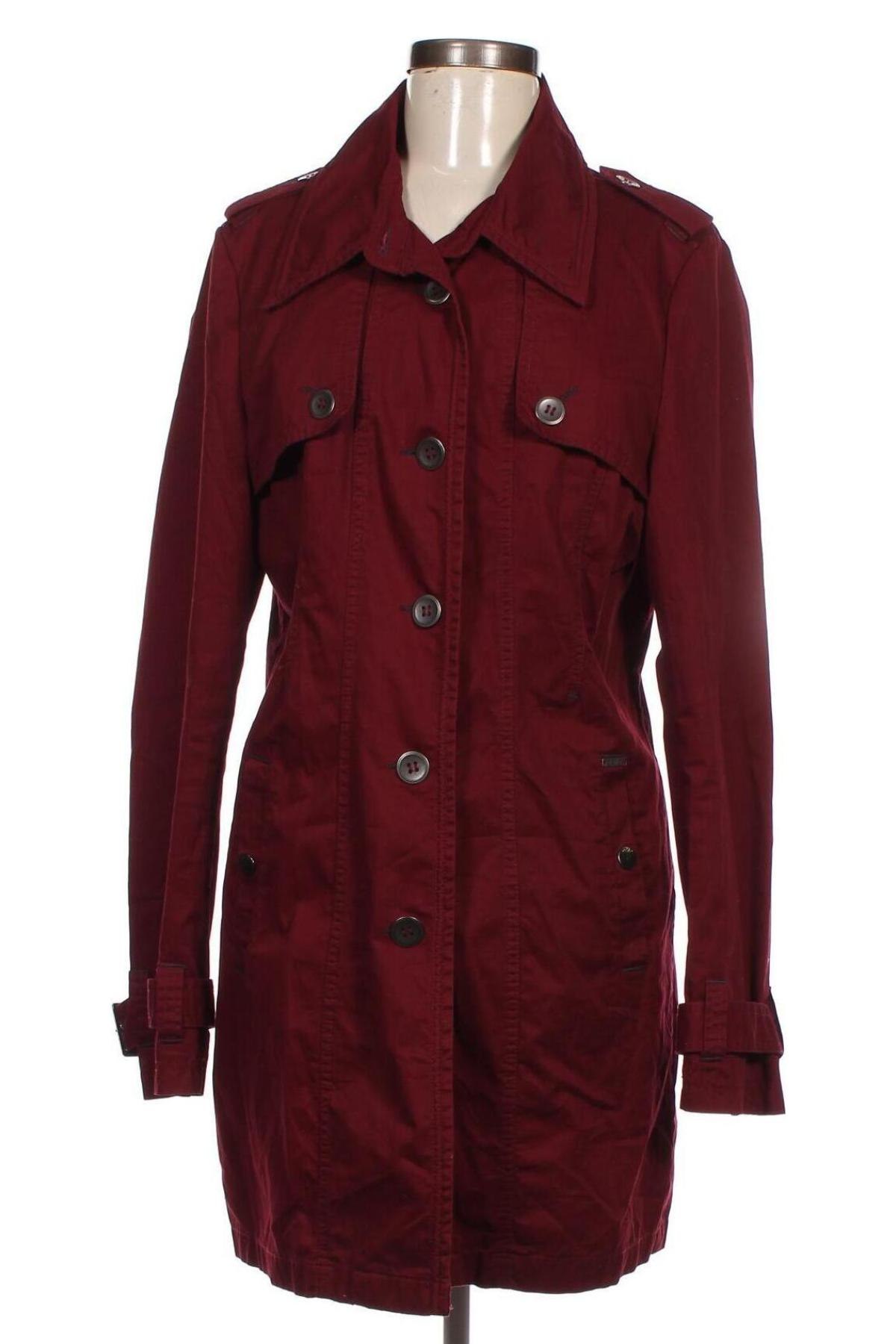 Damen Trench Coat Zero, Größe L, Farbe Rot, Preis € 23,49