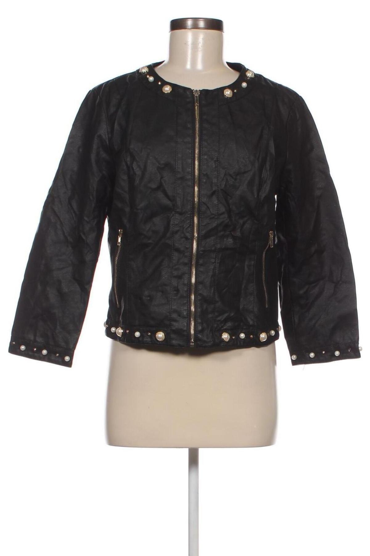 Damen Lederjacke, Größe S, Farbe Schwarz, Preis 13,98 €