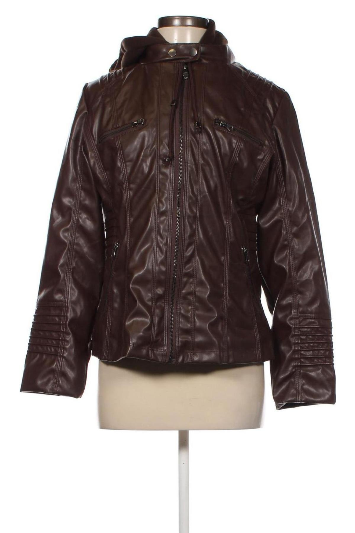 Dámska kožená bunda , Veľkosť S, Farba Hnedá, Cena  4,44 €