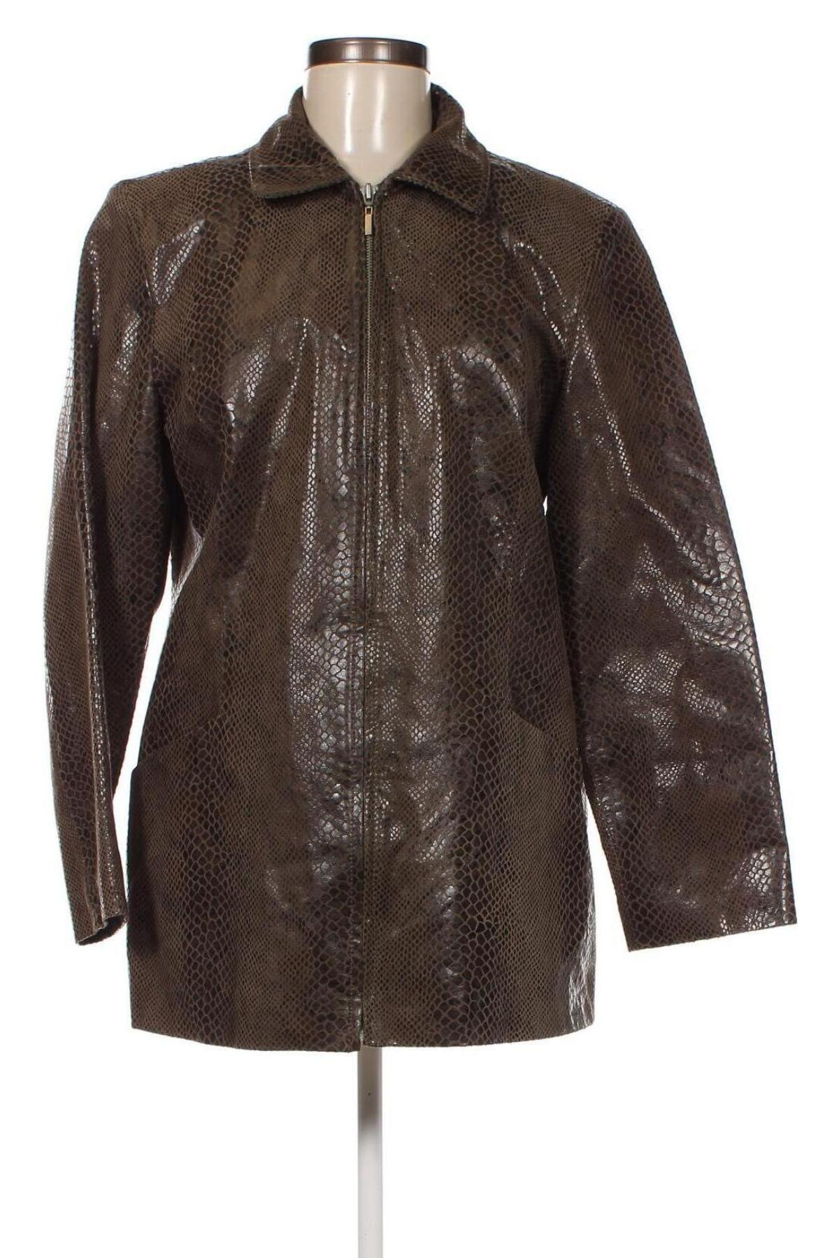 Dámska kožená bunda , Veľkosť M, Farba Zelená, Cena  12,13 €