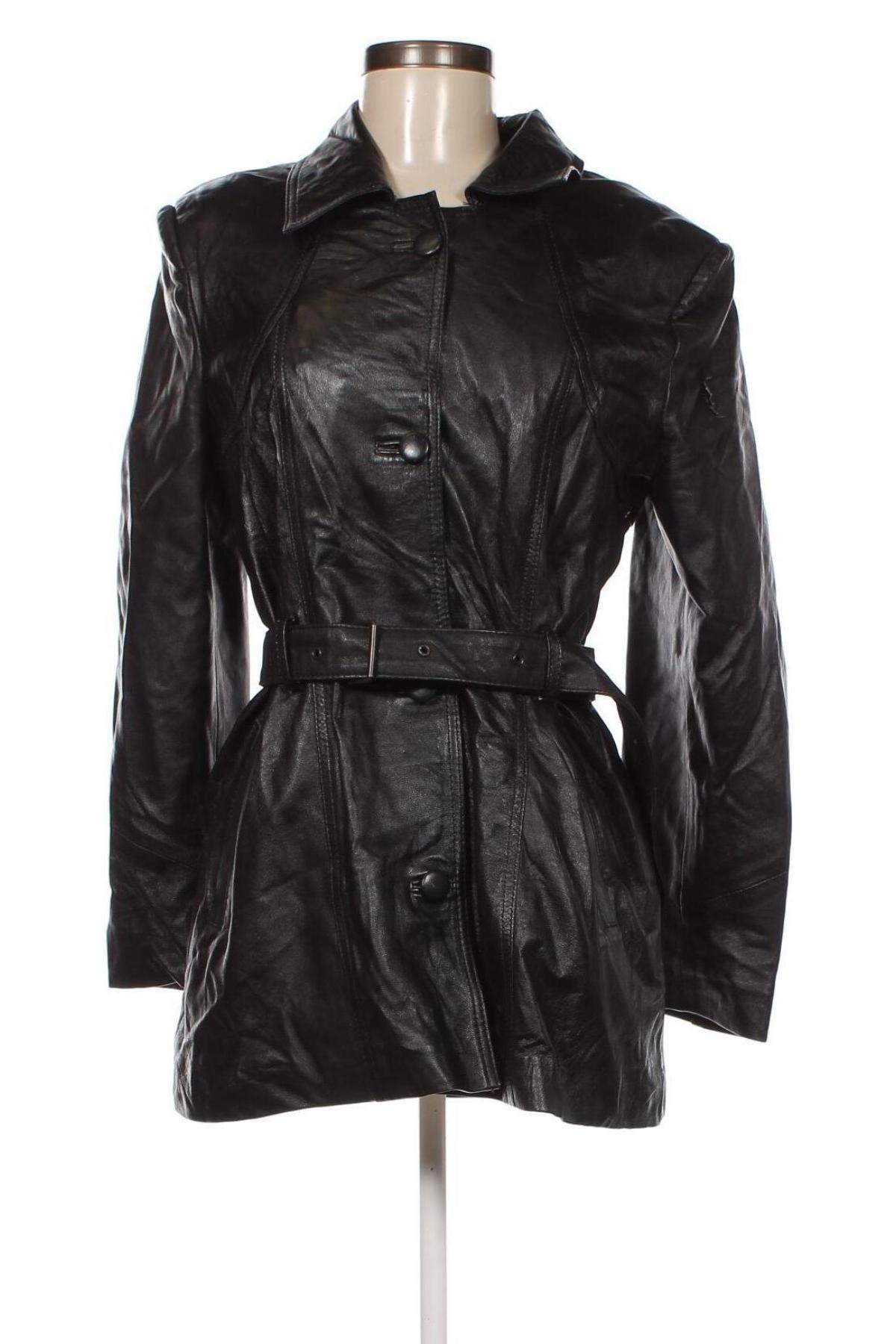 Γυναικείο δερμάτινο μπουφάν, Μέγεθος XL, Χρώμα Μαύρο, Τιμή 54,94 €