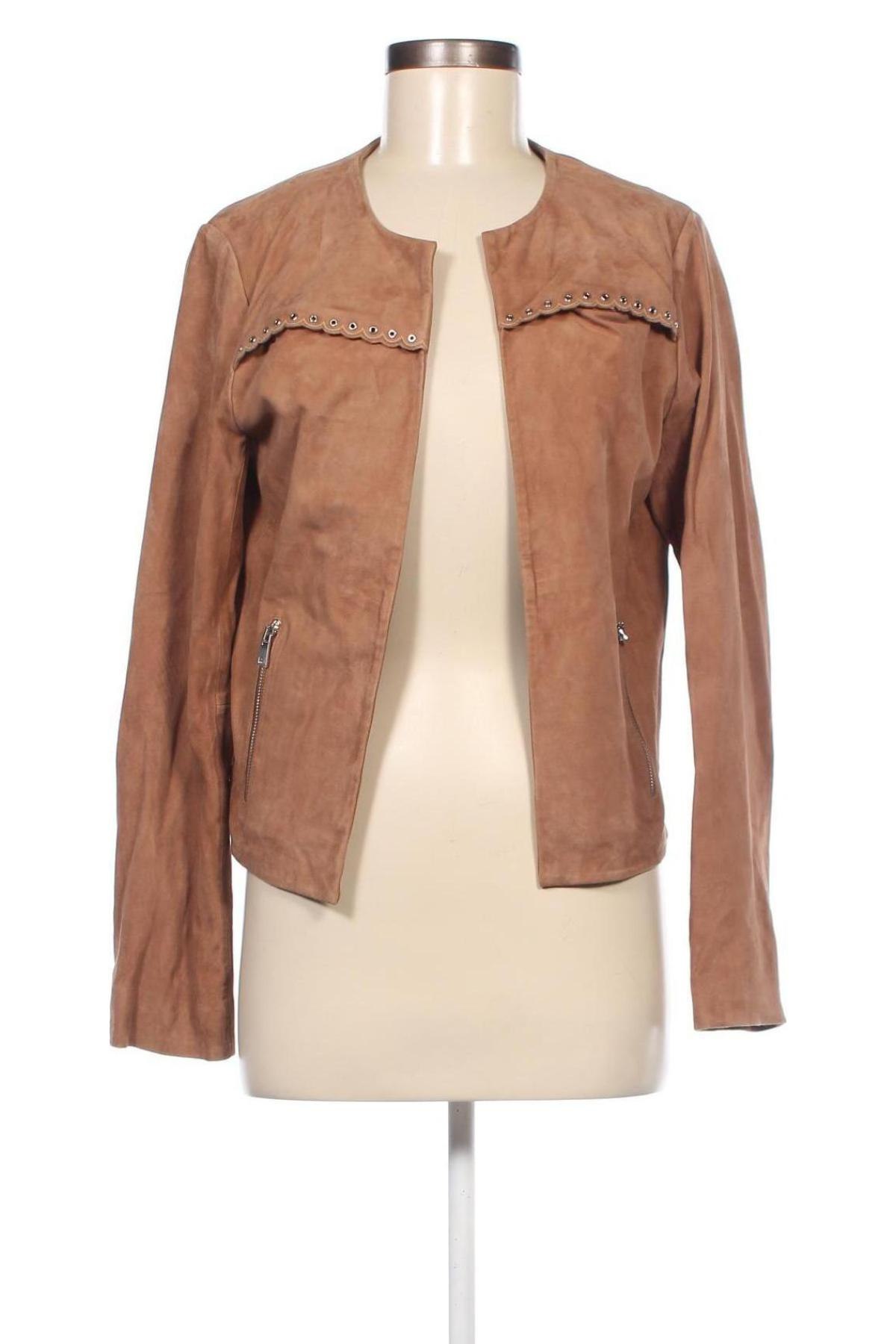 Dámska kožená bunda  Caroll, Veľkosť M, Farba Béžová, Cena  159,34 €