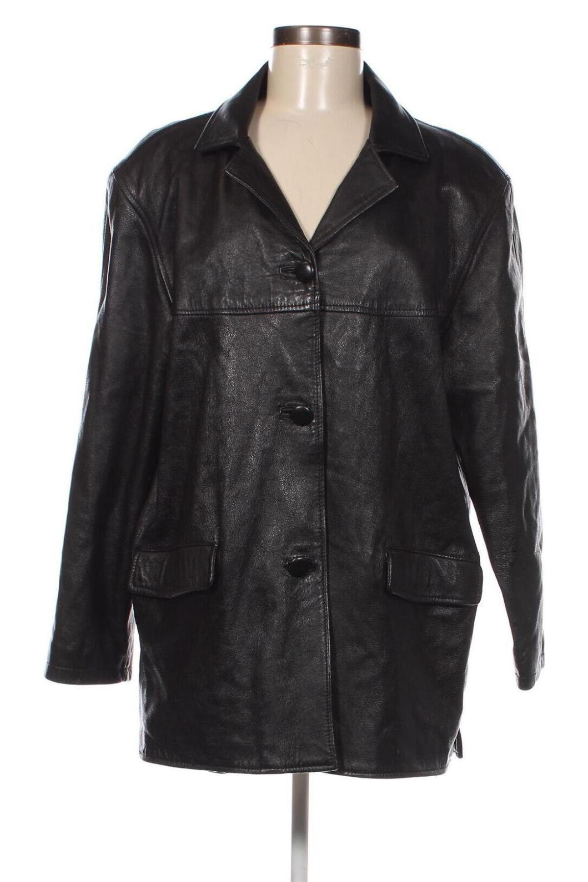 Γυναικείο δερμάτινο μπουφάν Gb, Μέγεθος M, Χρώμα Μαύρο, Τιμή 37,76 €