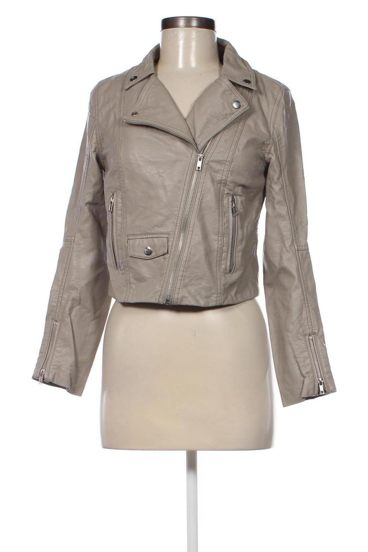Damen Lederjacke H&M, Größe XS, Farbe Beige, Preis 16,37 €