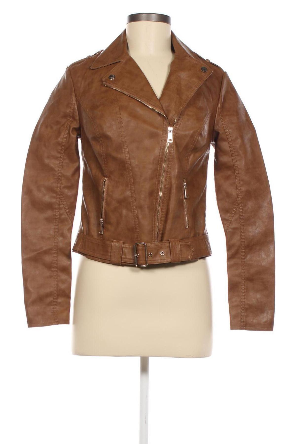 Dámska kožená bunda  New Look, Veľkosť S, Farba Béžová, Cena  27,78 €