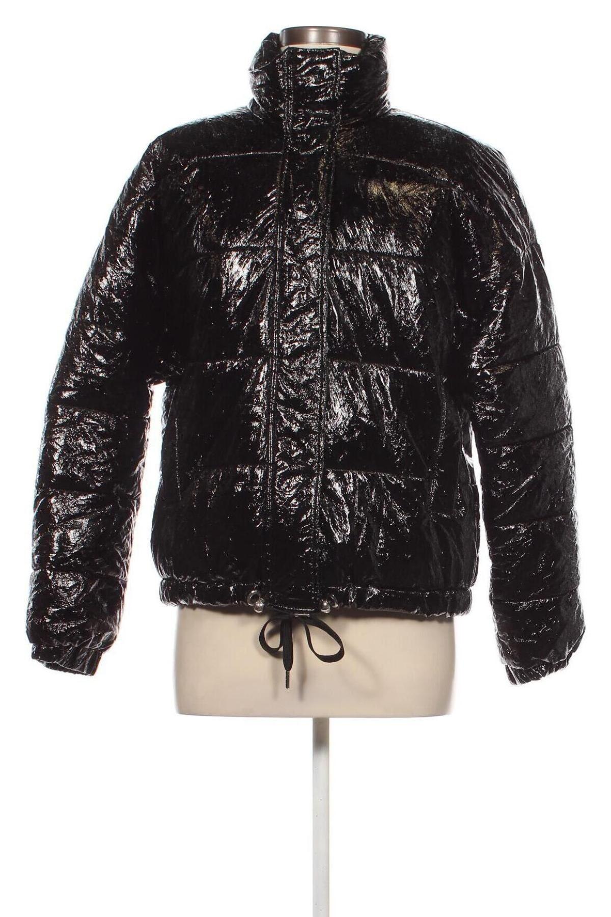 Дамско кожено яке Zara, Размер XS, Цвят Черен, Цена 13,63 лв.