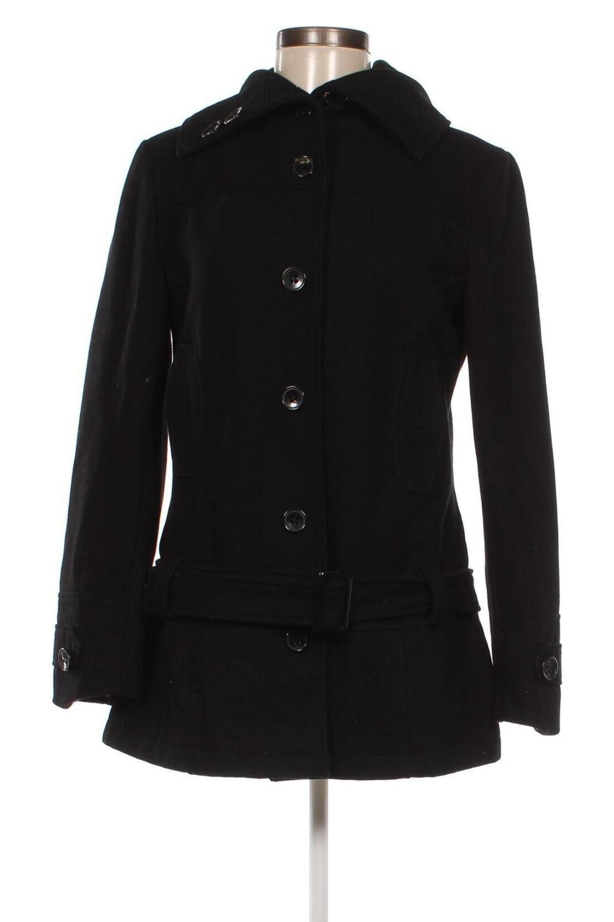 Дамско палто, Размер M, Цвят Черен, Цена 52,76 лв.