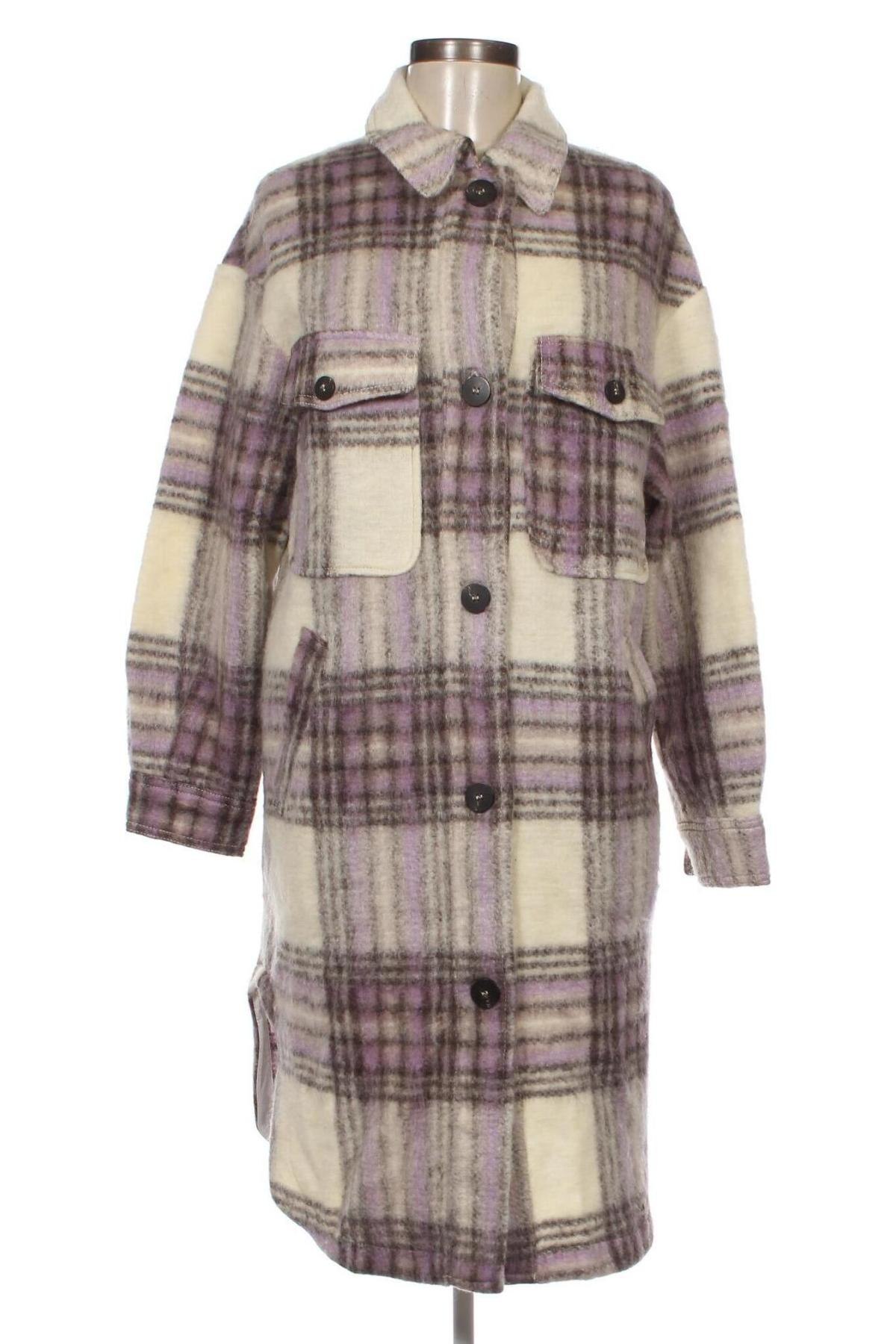 Дамско палто Bershka, Размер XS, Цвят Многоцветен, Цена 82,56 лв.
