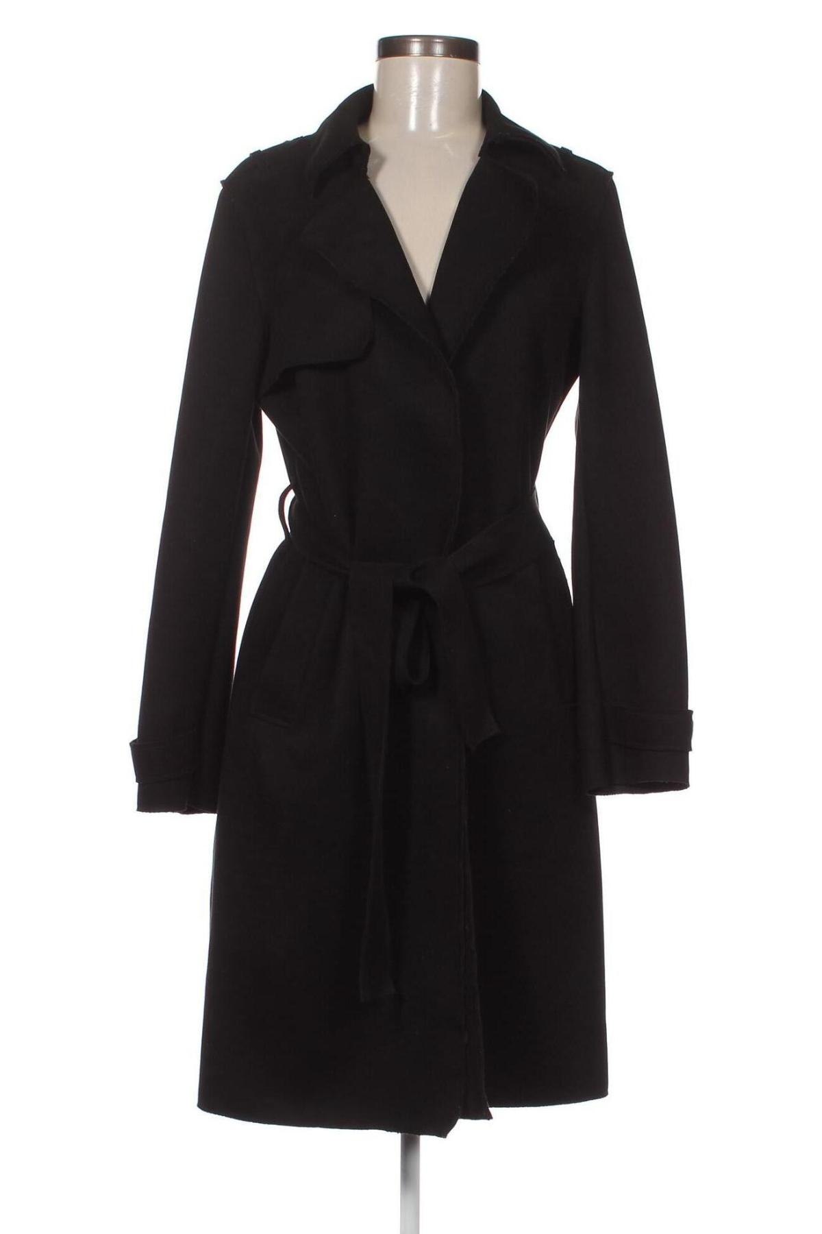 Дамско палто C&A, Размер M, Цвят Черен, Цена 29,44 лв.