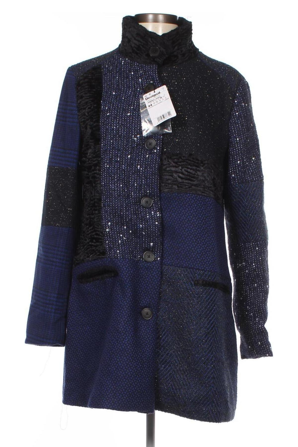 Dámský kabát  Desigual, Velikost XL, Barva Modrá, Cena  6 072,00 Kč