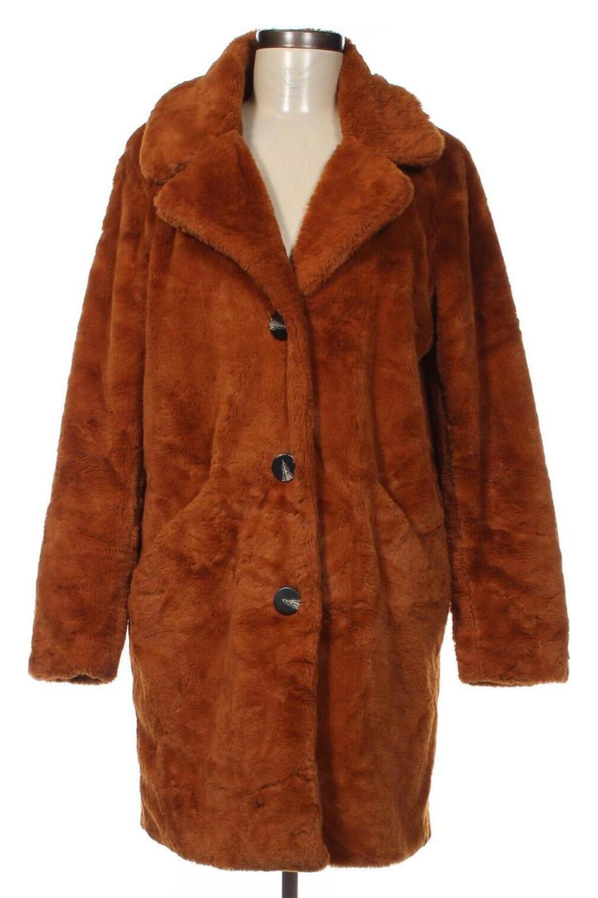 Дамско палто Free Quent, Размер S, Цвят Кафяв, Цена 50,88 лв.