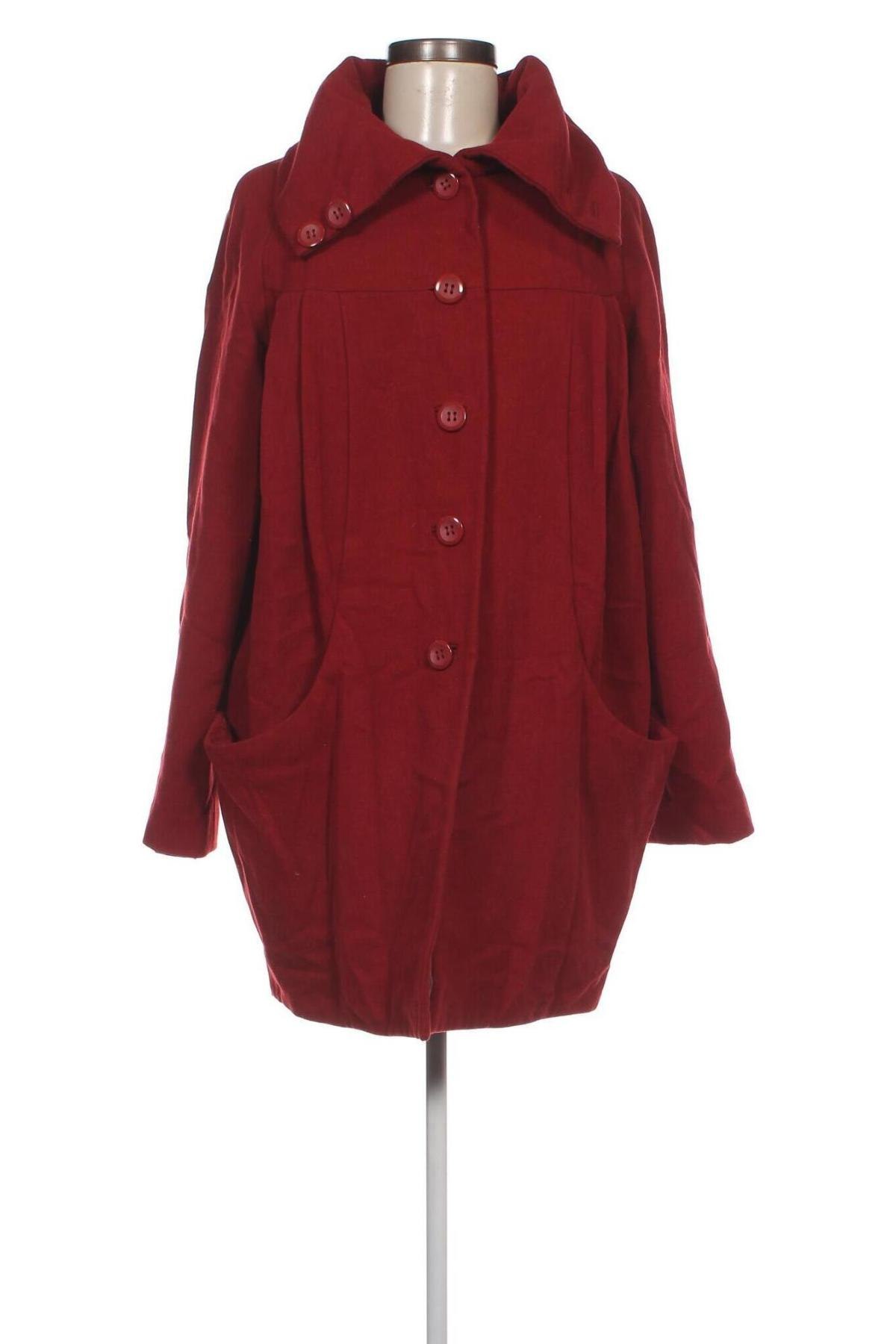 Дамско палто H&M, Размер M, Цвят Червен, Цена 21,40 лв.