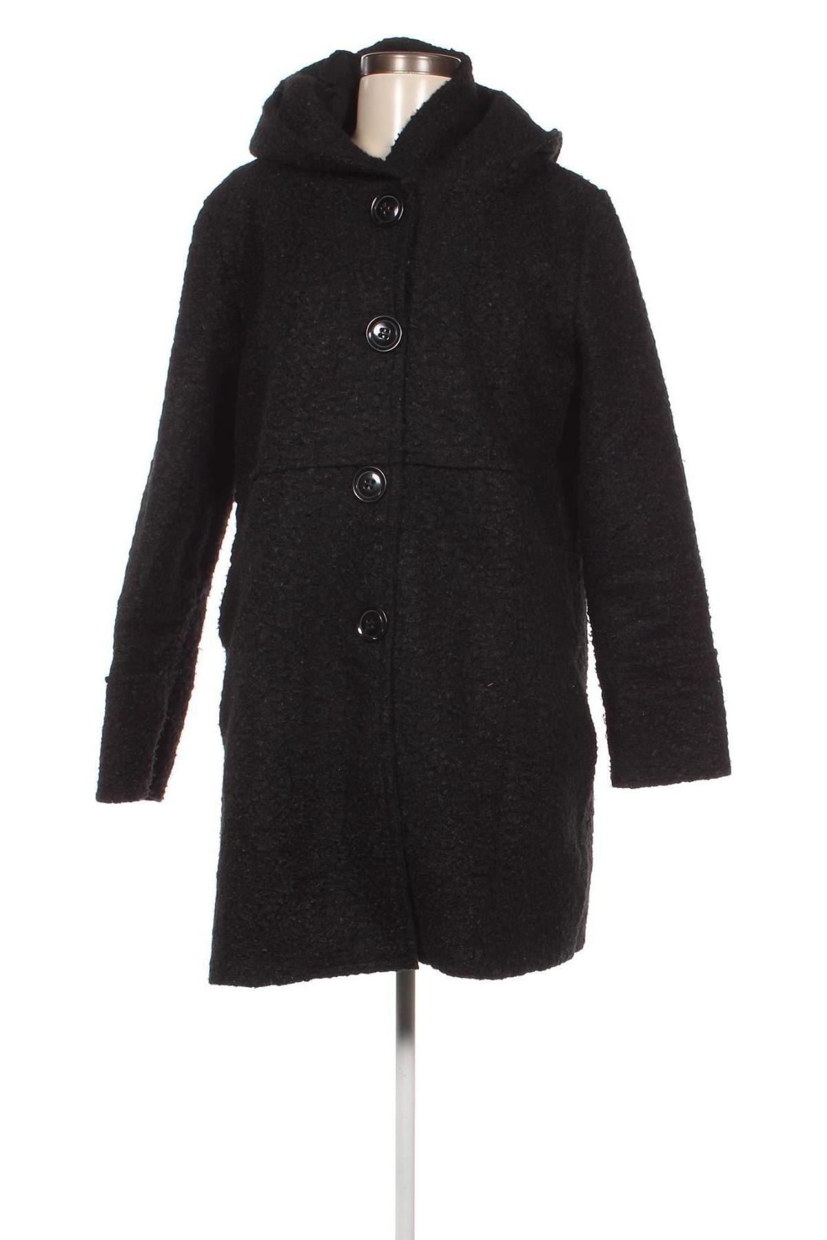 Дамско палто Made In Italy, Размер M, Цвят Черен, Цена 37,45 лв.