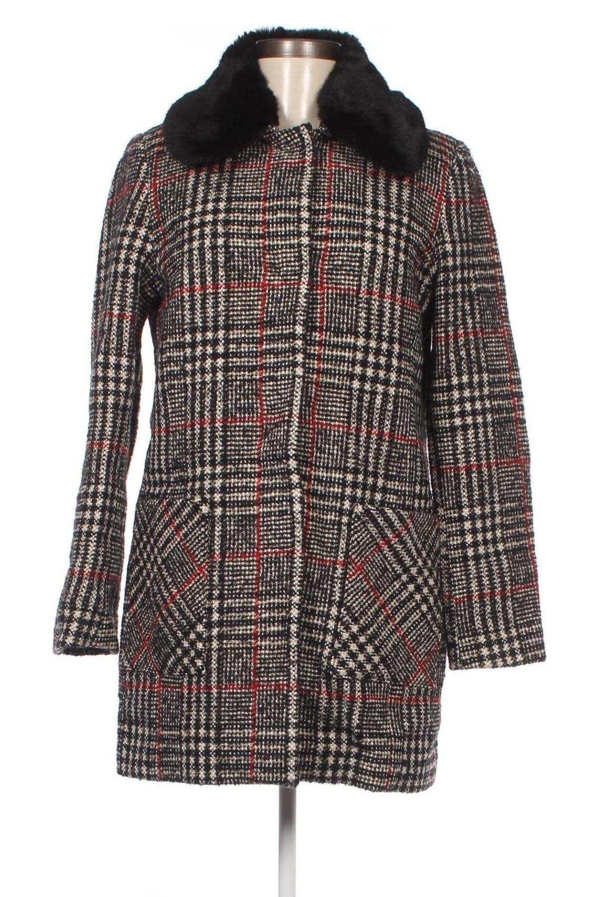 Γυναικείο παλτό Naf Naf, Μέγεθος XS, Χρώμα Πολύχρωμο, Τιμή 100,26 €