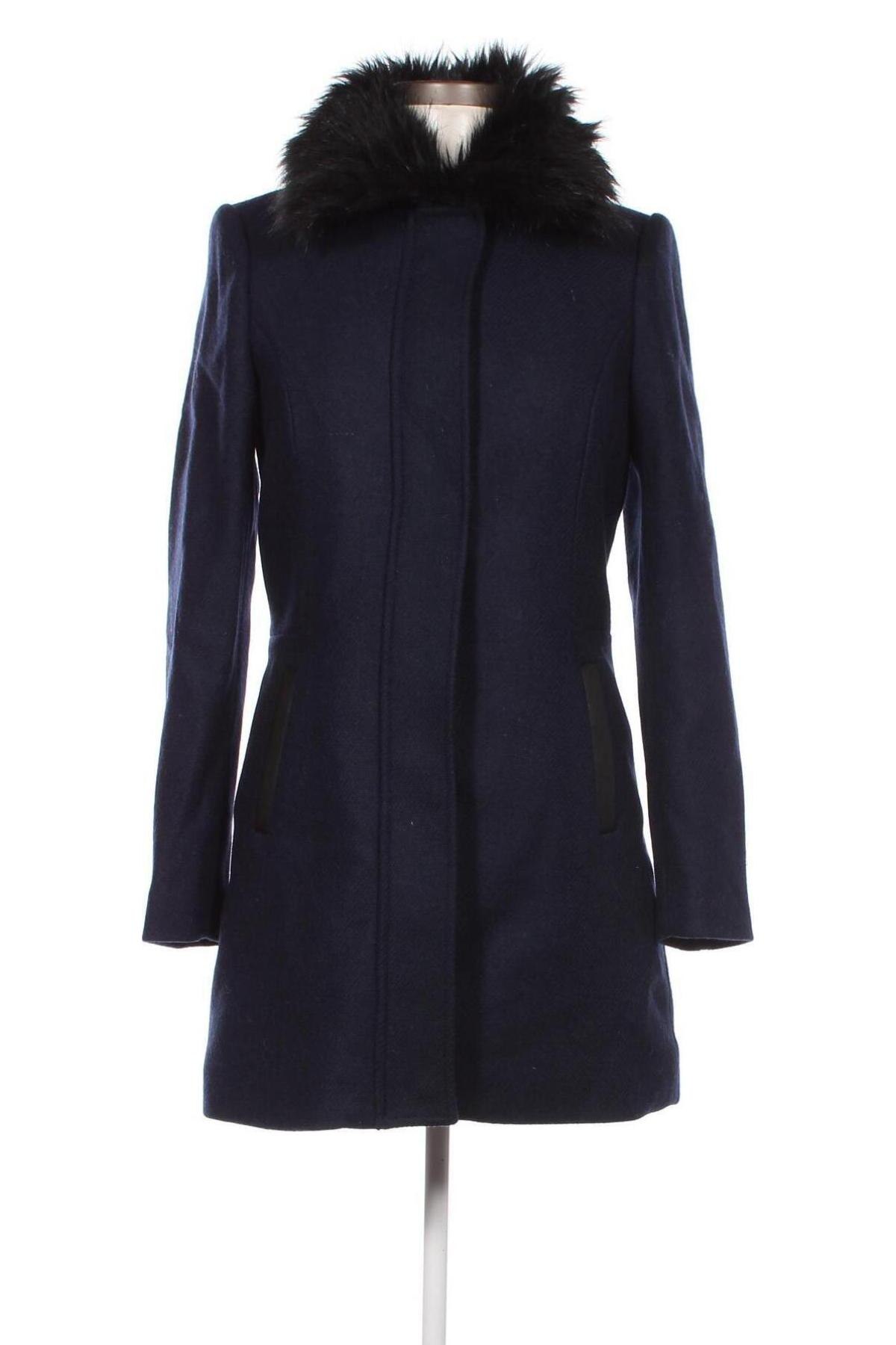 Γυναικείο παλτό Naf Naf, Μέγεθος XS, Χρώμα Μπλέ, Τιμή 76,20 €