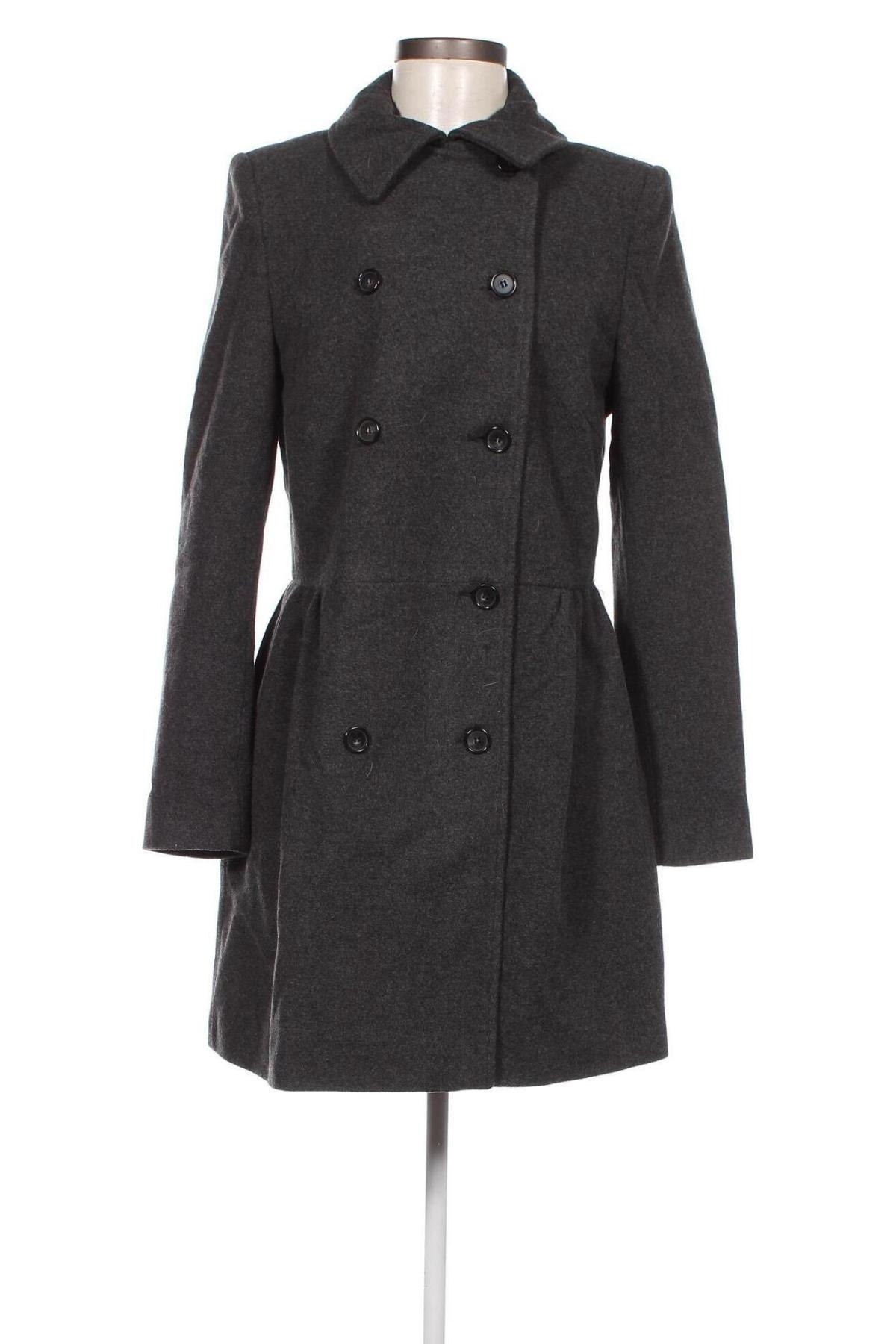 Дамско палто Naf Naf, Размер S, Цвят Сив, Цена 131,60 лв.