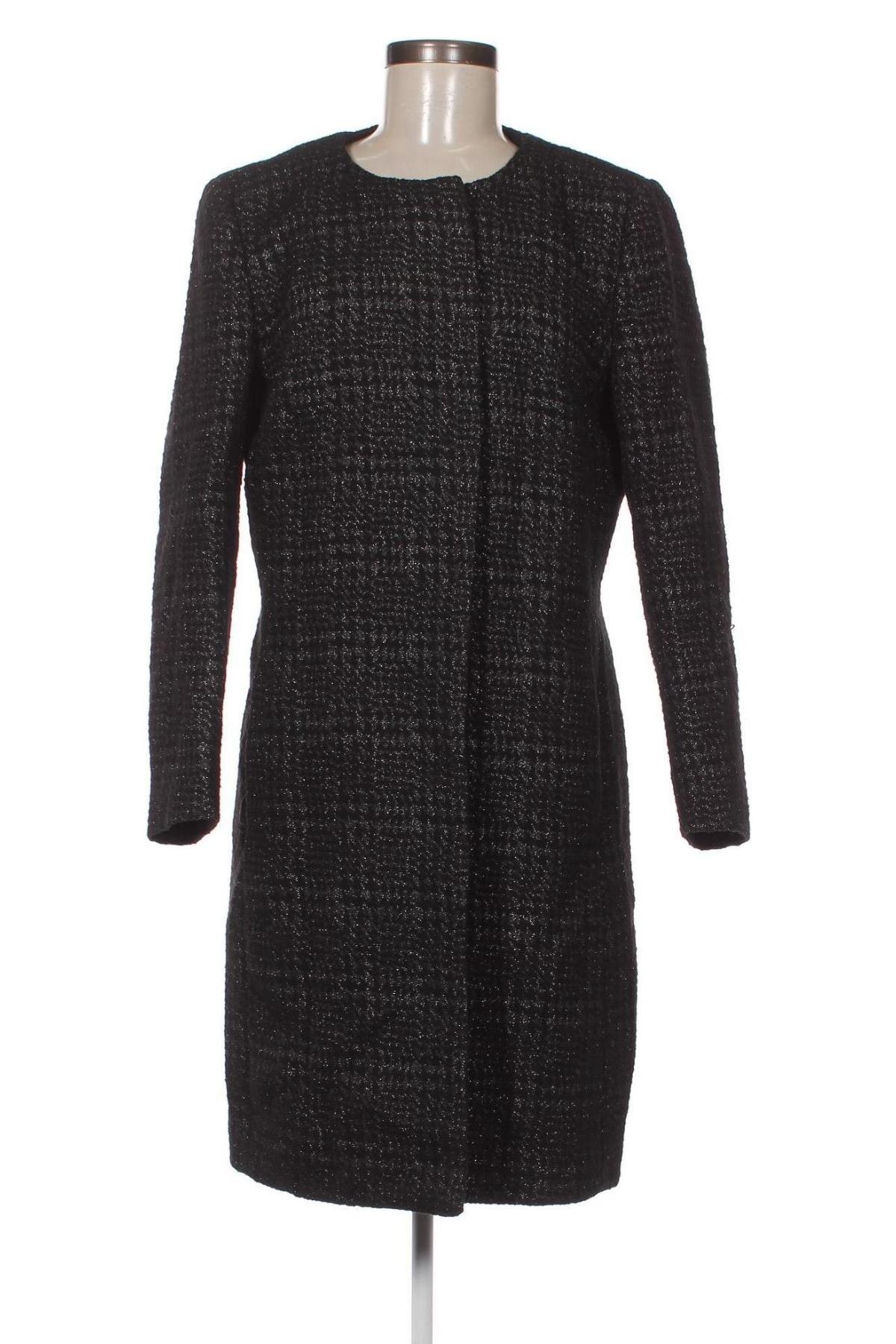 Дамско палто Sisley, Размер L, Цвят Черен, Цена 44,16 лв.