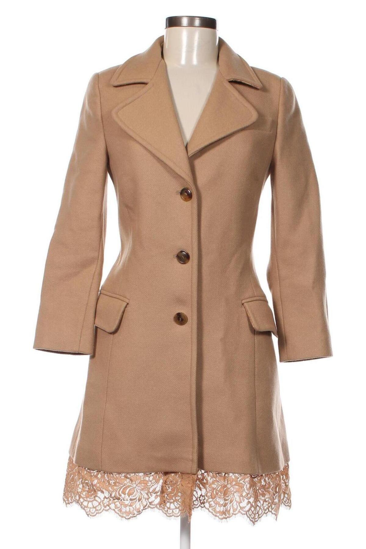 Дамско палто TWINSET, Размер M, Цвят Бежов, Цена 148,81 лв.