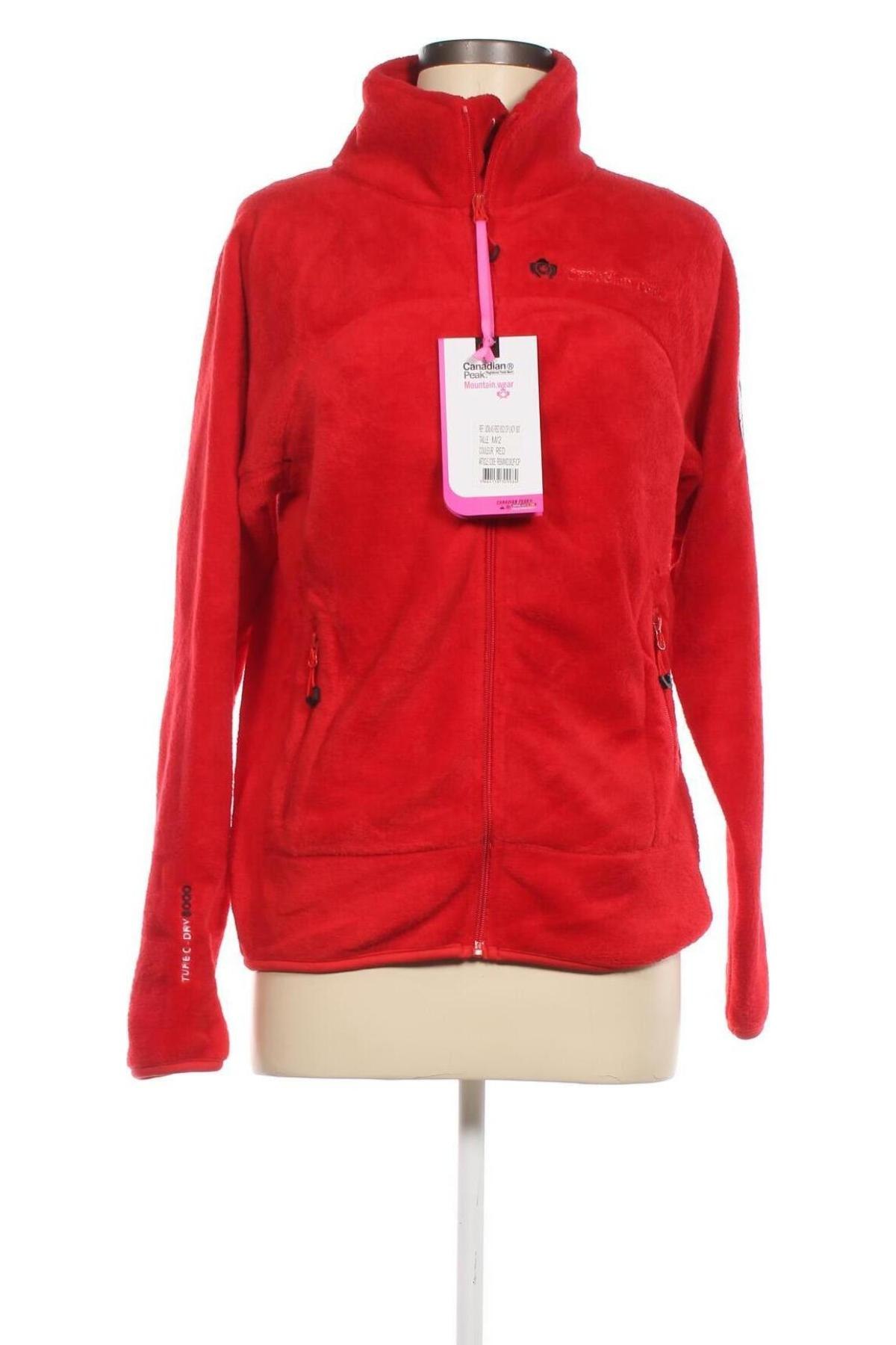 Damen Fleece Oberteil  Canadian Peak, Größe M, Farbe Rot, Preis € 21,56