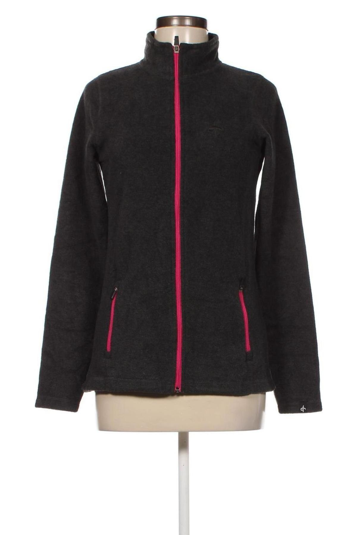 Γυναικεία ζακέτα fleece Cross Sportswear, Μέγεθος M, Χρώμα Γκρί, Τιμή 18,72 €