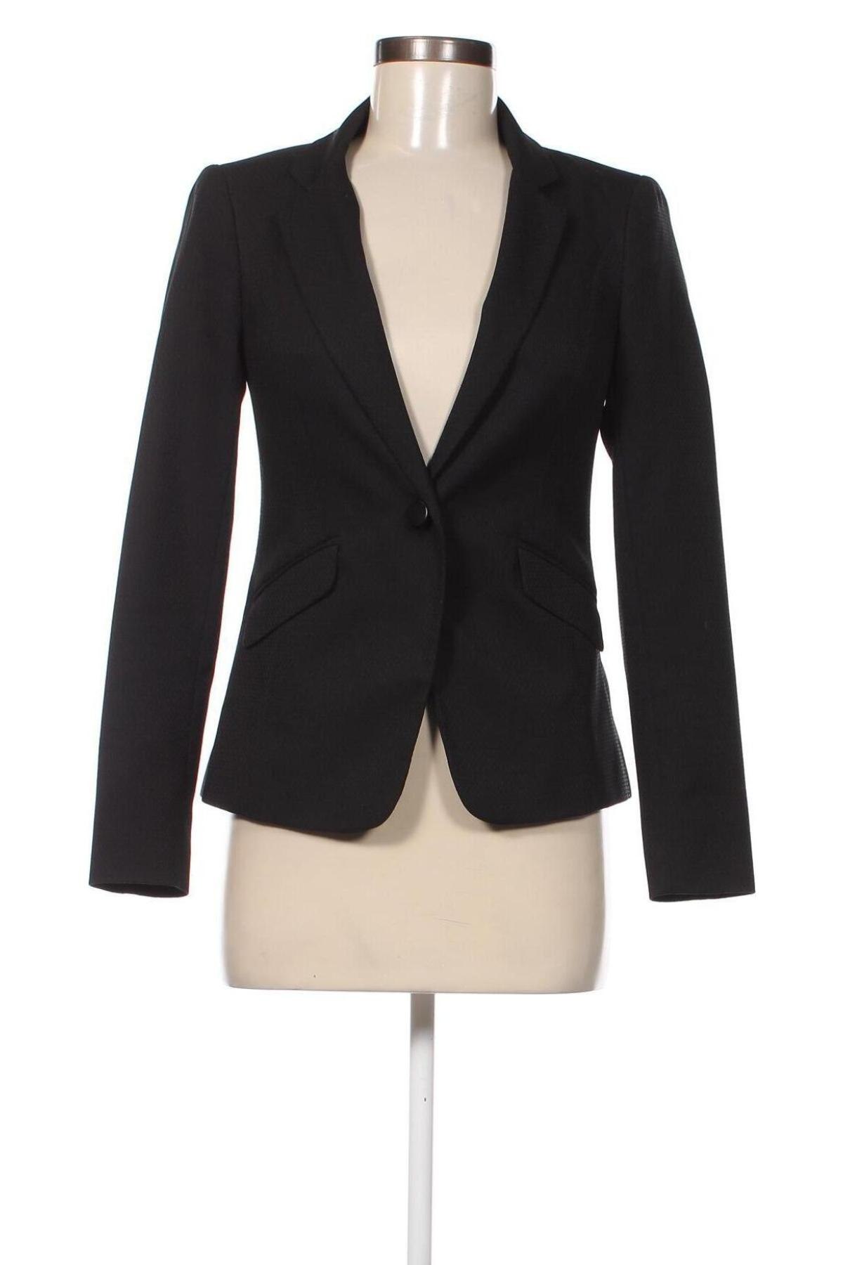 Дамско сако F&F, Размер XS, Цвят Черен, Цена 44,00 лв.