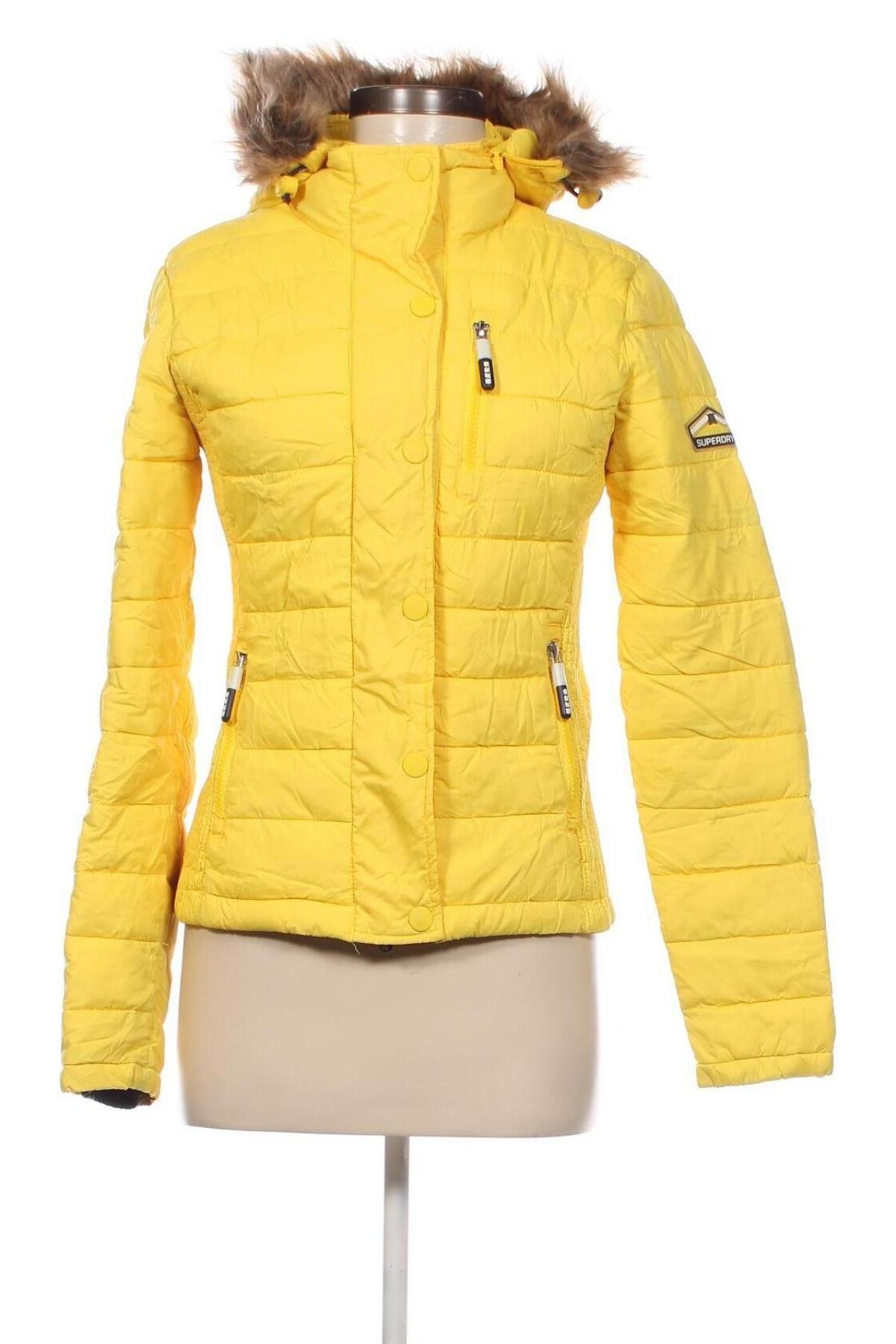 Γυναικείο μπουφάν Superdry, Μέγεθος M, Χρώμα Κίτρινο, Τιμή 41,44 €