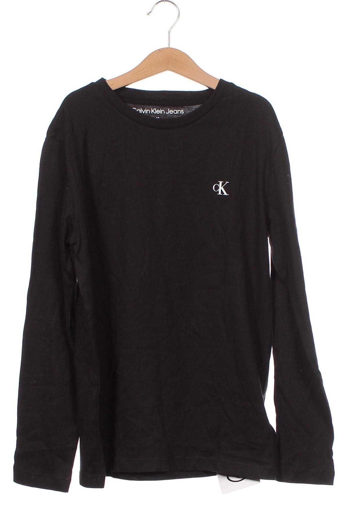 Kinder Shirt Calvin Klein Jeans, Größe 11-12y/ 152-158 cm, Farbe Schwarz, Preis 51,03 €