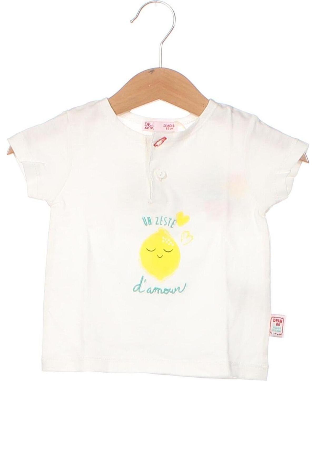 Детска блуза Dp...am, Размер 2-3m/ 56-62 см, Цвят Бял, Цена 9,60 лв.
