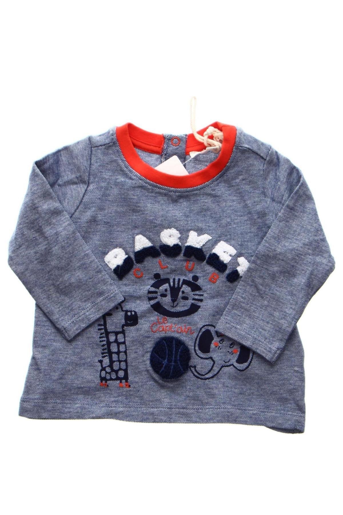 Παιδική μπλούζα Du Pareil Au Meme, Μέγεθος 3-6m/ 62-68 εκ., Χρώμα Μπλέ, Τιμή 4,83 €