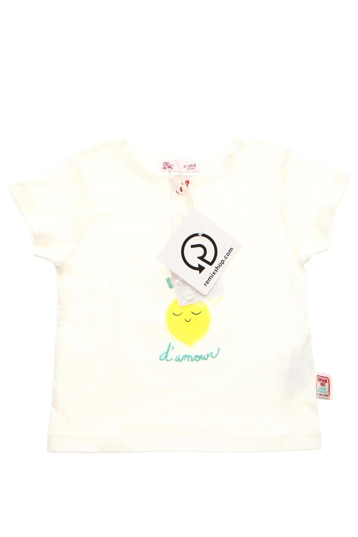 Dziecięca bluzka Du Pareil Au Meme, Rozmiar 2-3m/ 56-62 cm, Kolor Biały, Cena 29,11 zł