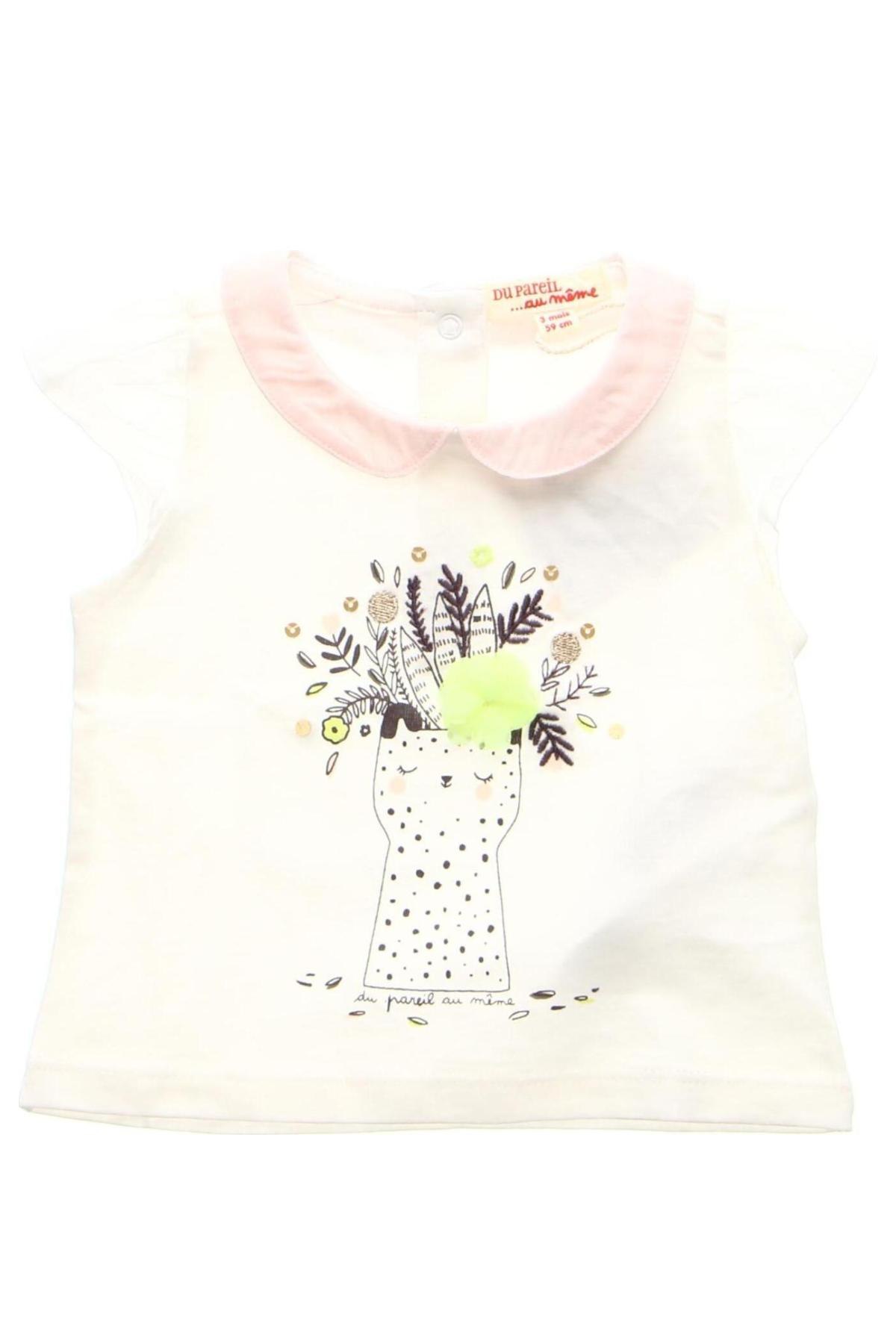 Παιδική μπλούζα Du Pareil Au Meme, Μέγεθος 2-3m/ 56-62 εκ., Χρώμα Λευκό, Τιμή 5,38 €