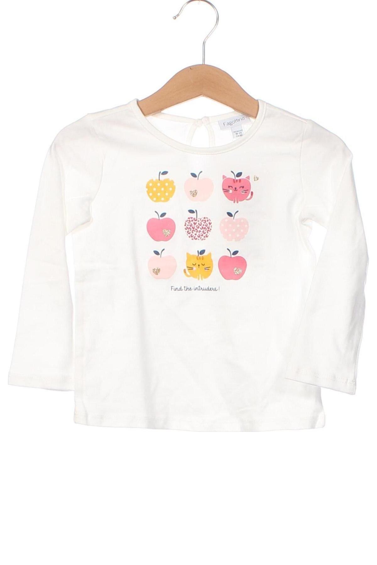 Детска блуза Fagottino By Oviesse, Размер 18-24m/ 86-98 см, Цвят Бял, Цена 17,55 лв.
