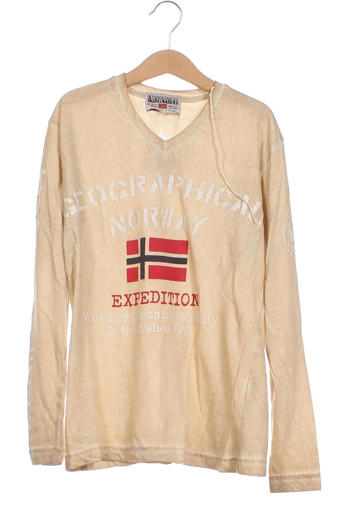 Детска блуза Geographical Norway, Размер 7-8y/ 128-134 см, Цвят Бежов, Цена 65,00 лв.