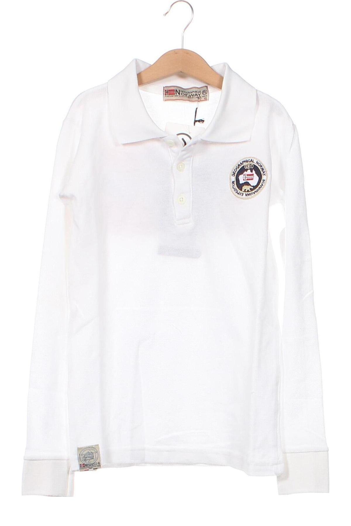Kinder Shirt Geographical Norway, Größe 9-10y/ 140-146 cm, Farbe Weiß, Preis 35,57 €