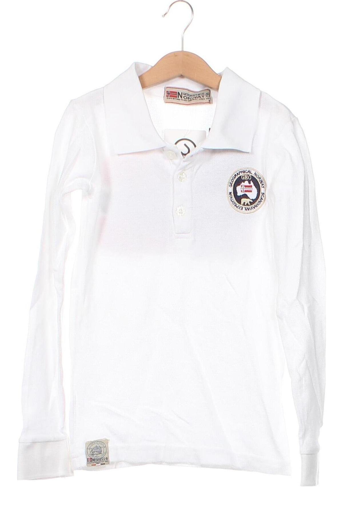 Детска блуза Geographical Norway, Размер 7-8y/ 128-134 см, Цвят Бял, Цена 33,81 лв.