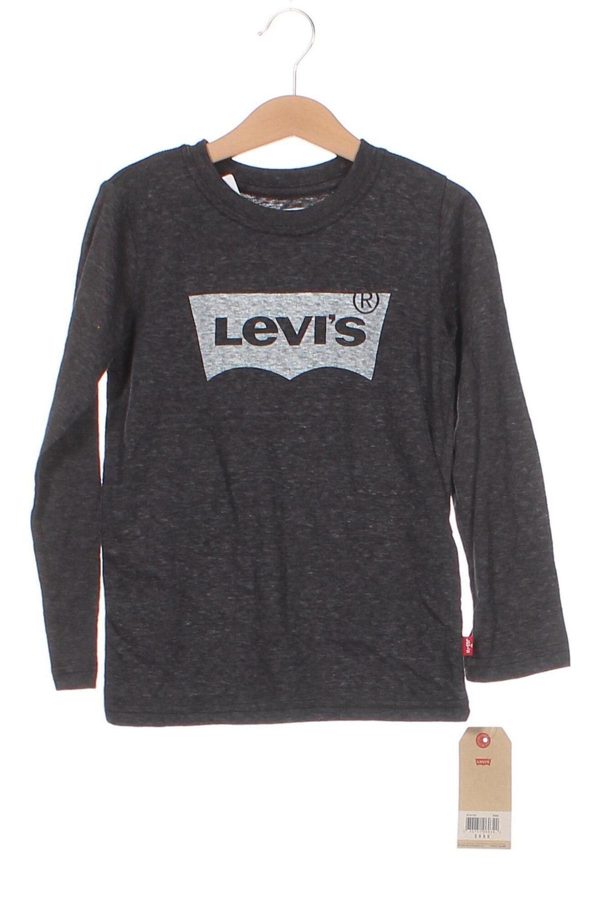 Детска блуза Levi's, Размер 4-5y/ 110-116 см, Цвят Сив, Цена 59,00 лв.