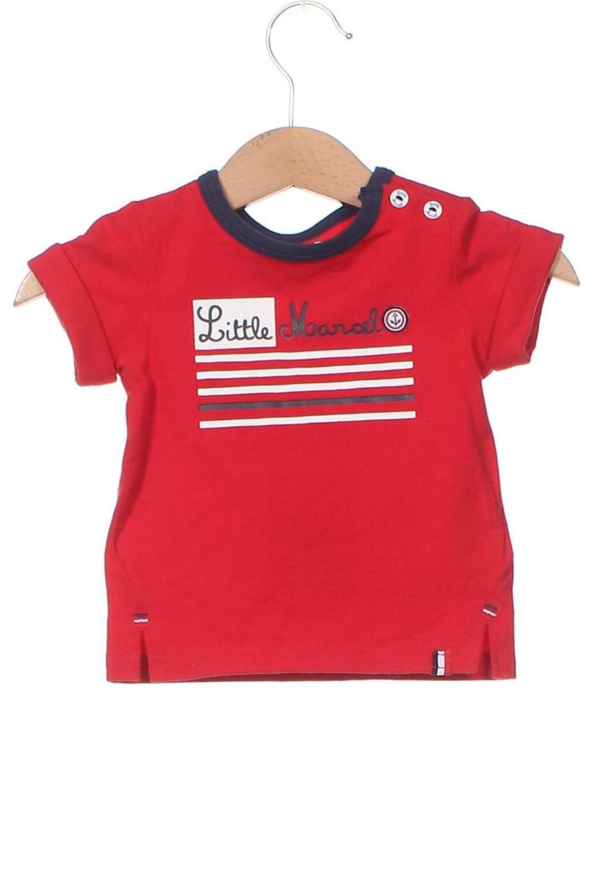 Детска блуза Little Marcel, Размер 2-3m/ 56-62 см, Цвят Червен, Цена 10,14 лв.