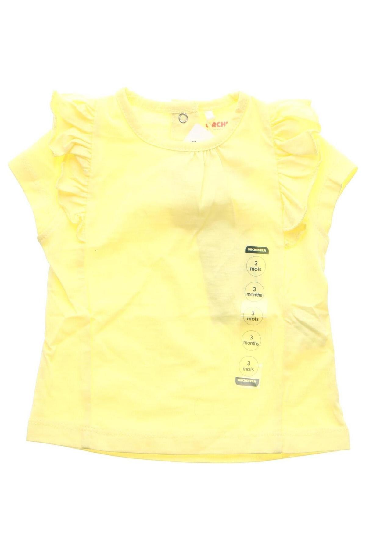 Детска блуза Orchestra, Размер 2-3m/ 56-62 см, Цвят Жълт, Цена 8,97 лв.
