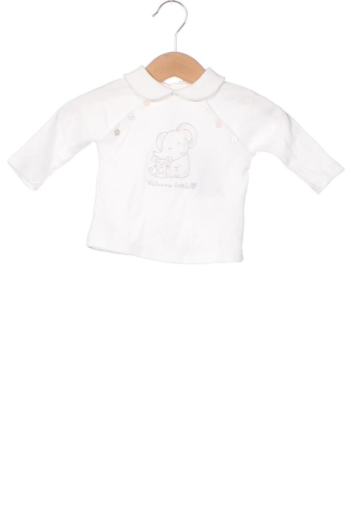 Kinder Shirt Oviesse, Größe 0-1m/ 50 cm, Farbe Weiß, Preis 4,22 €