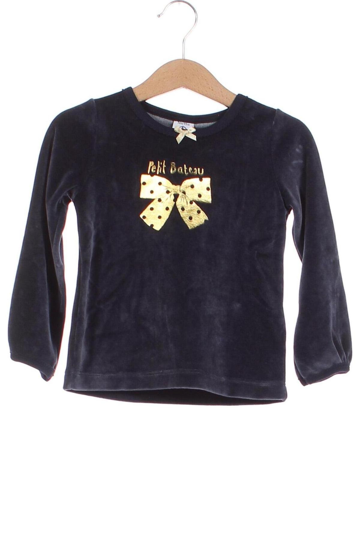 Детска блуза Petit Bateau, Размер 2-3y/ 98-104 см, Цвят Син, Цена 14,85 лв.