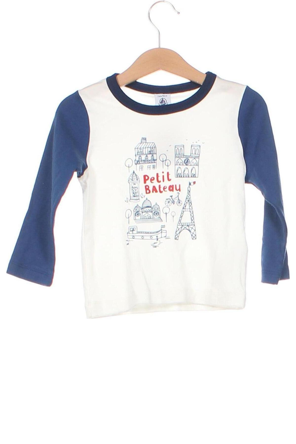 Παιδική μπλούζα Petit Bateau, Μέγεθος 18-24m/ 86-98 εκ., Χρώμα Λευκό, Τιμή 10,38 €