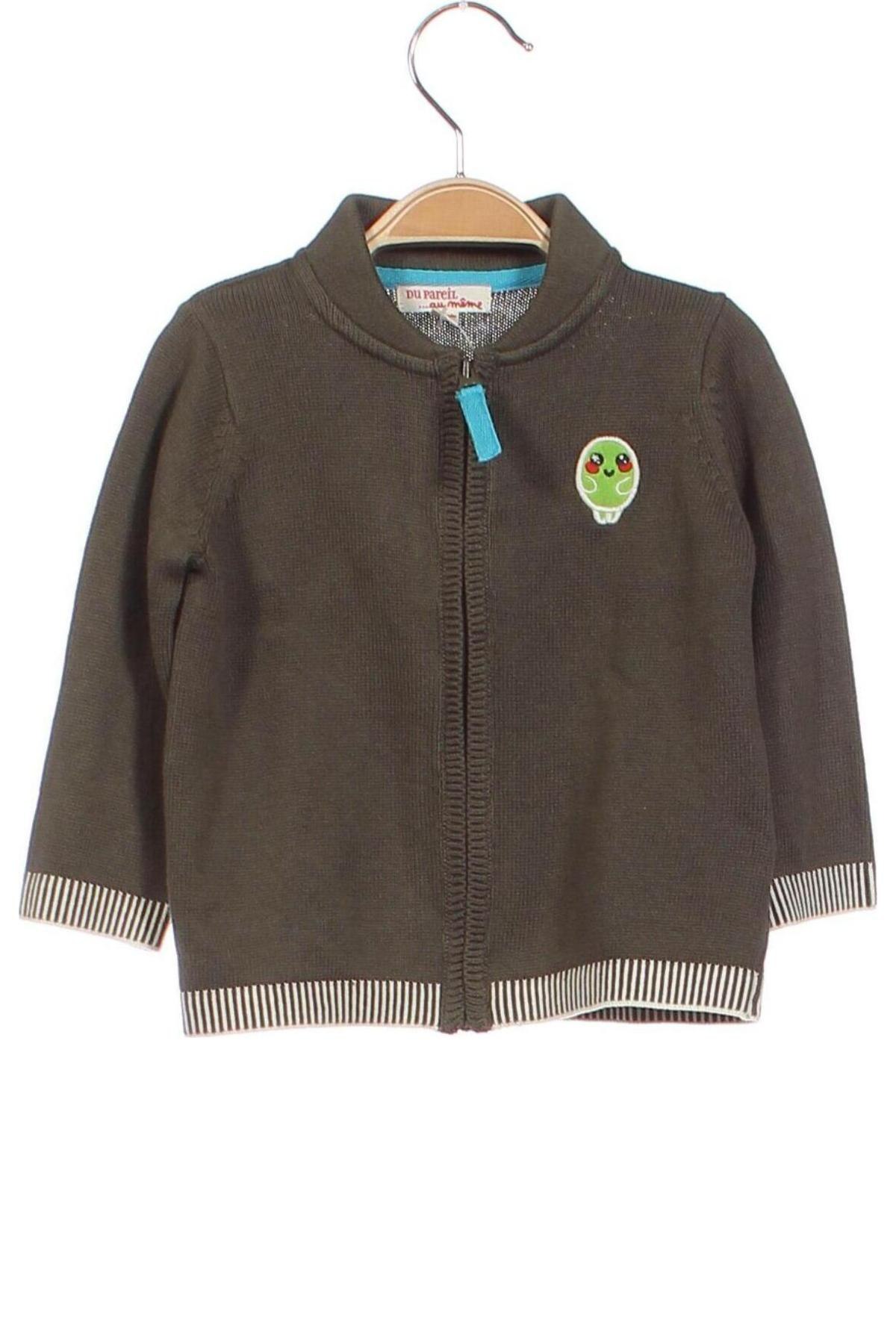 Kinder Strickjacke Du Pareil Au Meme, Größe 9-12m/ 74-80 cm, Farbe Grün, Preis 4,45 €