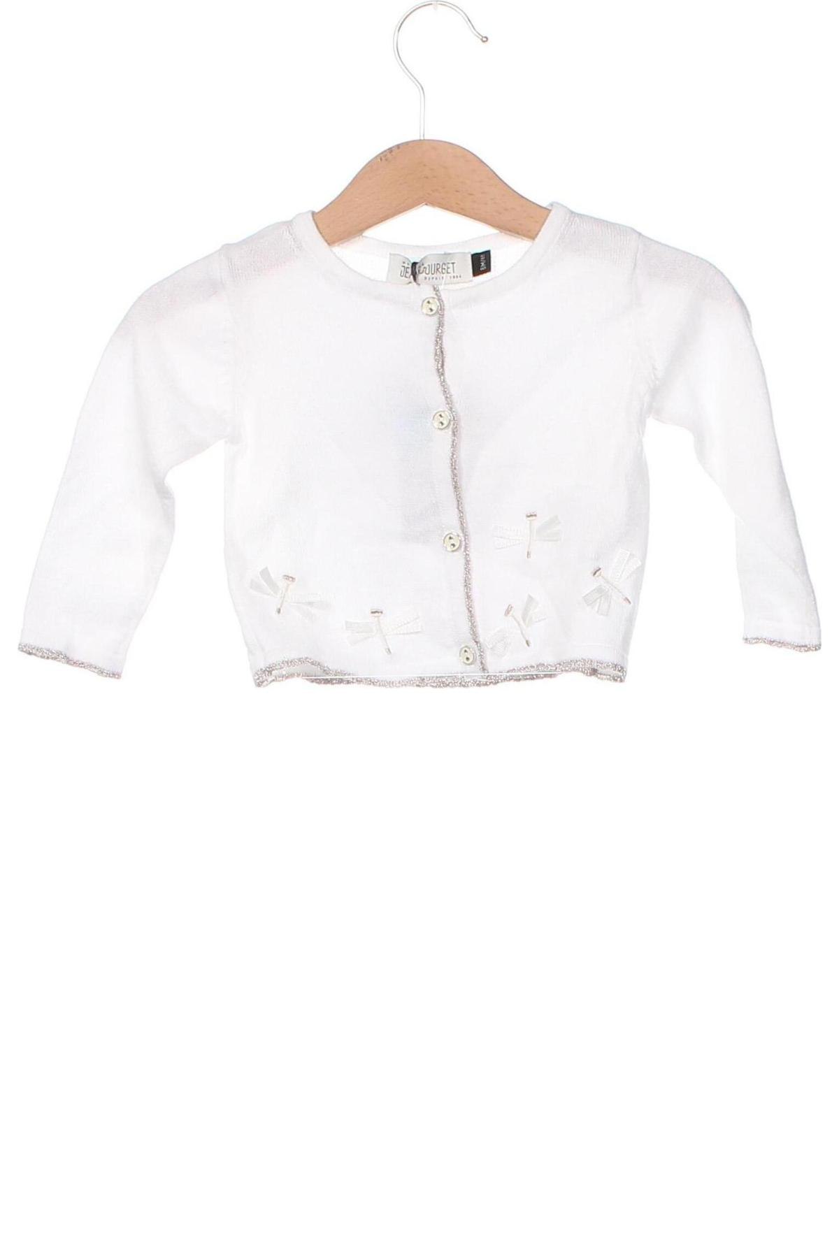 Kinder Strickjacke Jean Bourget, Größe 3-6m/ 62-68 cm, Farbe Weiß, Preis 40,72 €