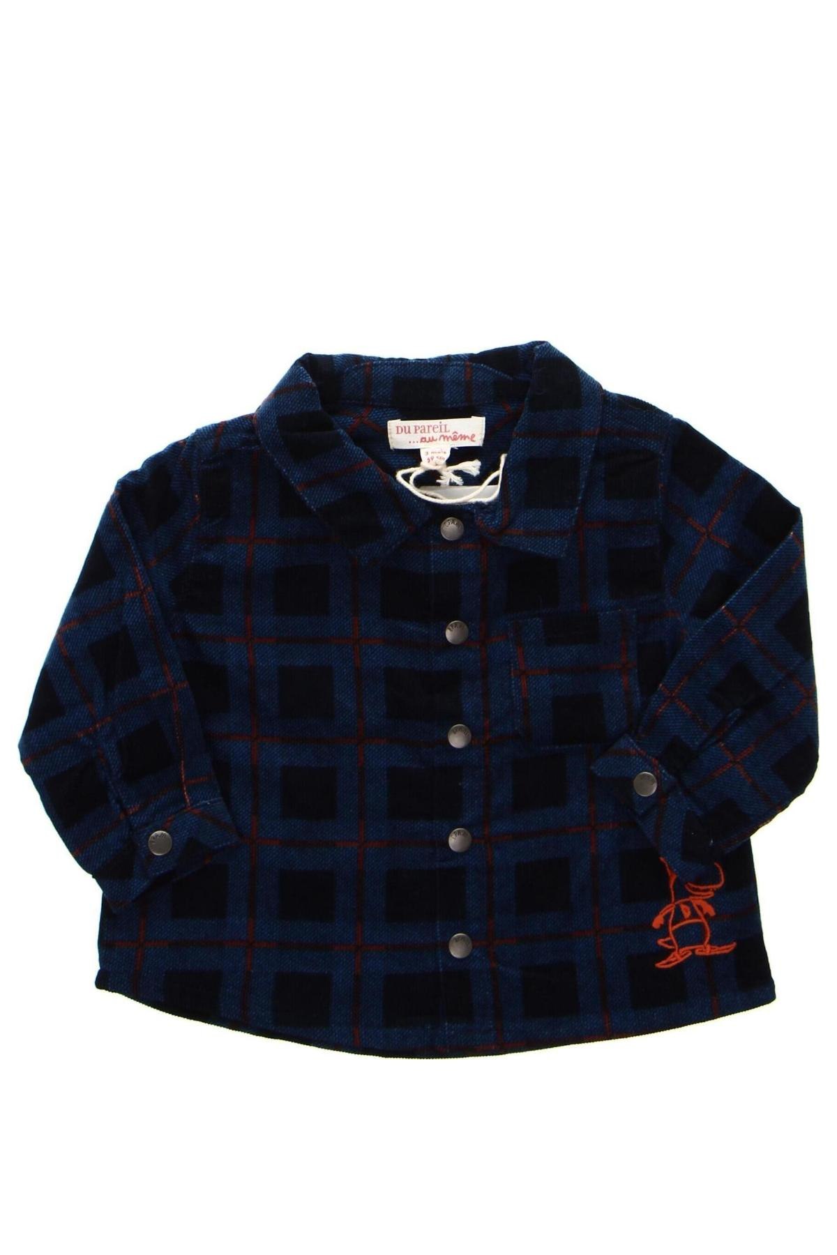 Παιδικό πουκάμισο Du Pareil Au Meme, Μέγεθος 2-3m/ 56-62 εκ., Χρώμα Μπλέ, Τιμή 8,85 €