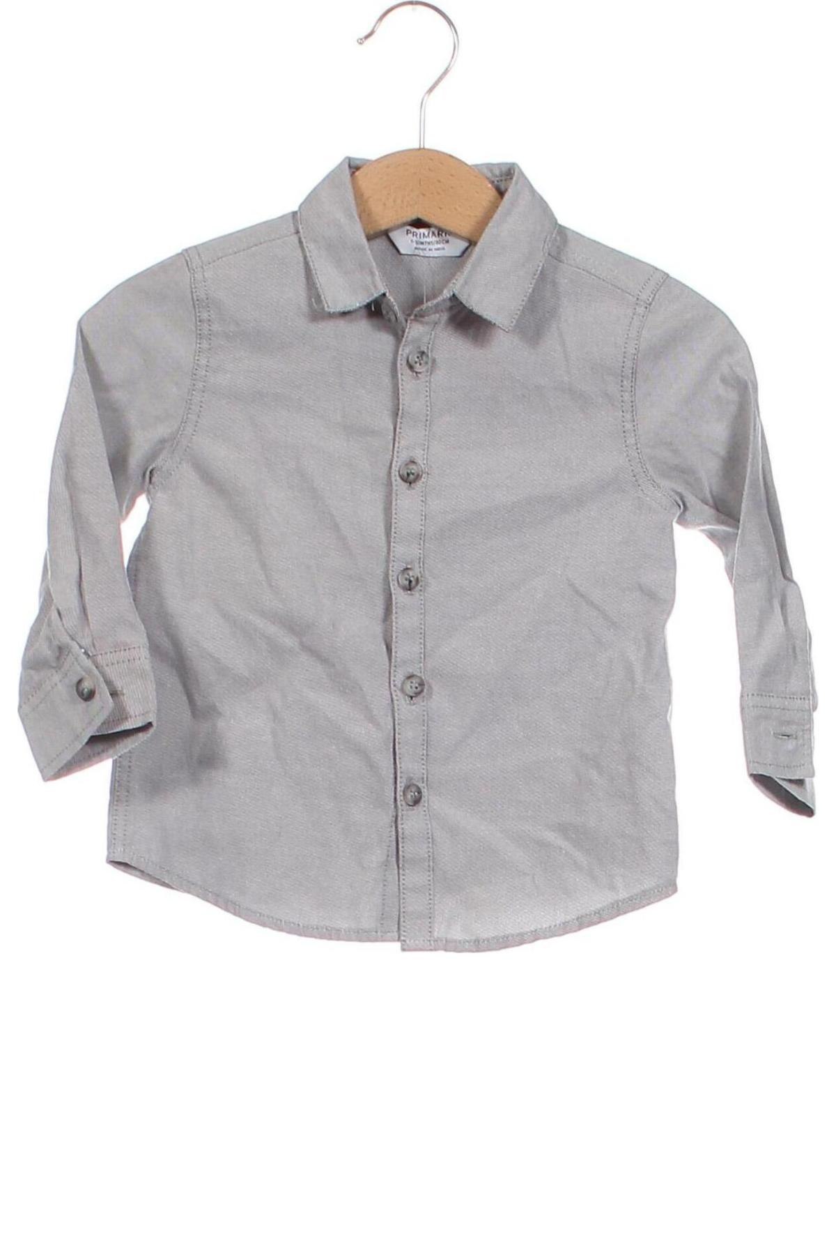 Детска риза Primark, Размер 9-12m/ 74-80 см, Цвят Сив, Цена 5,63 лв.