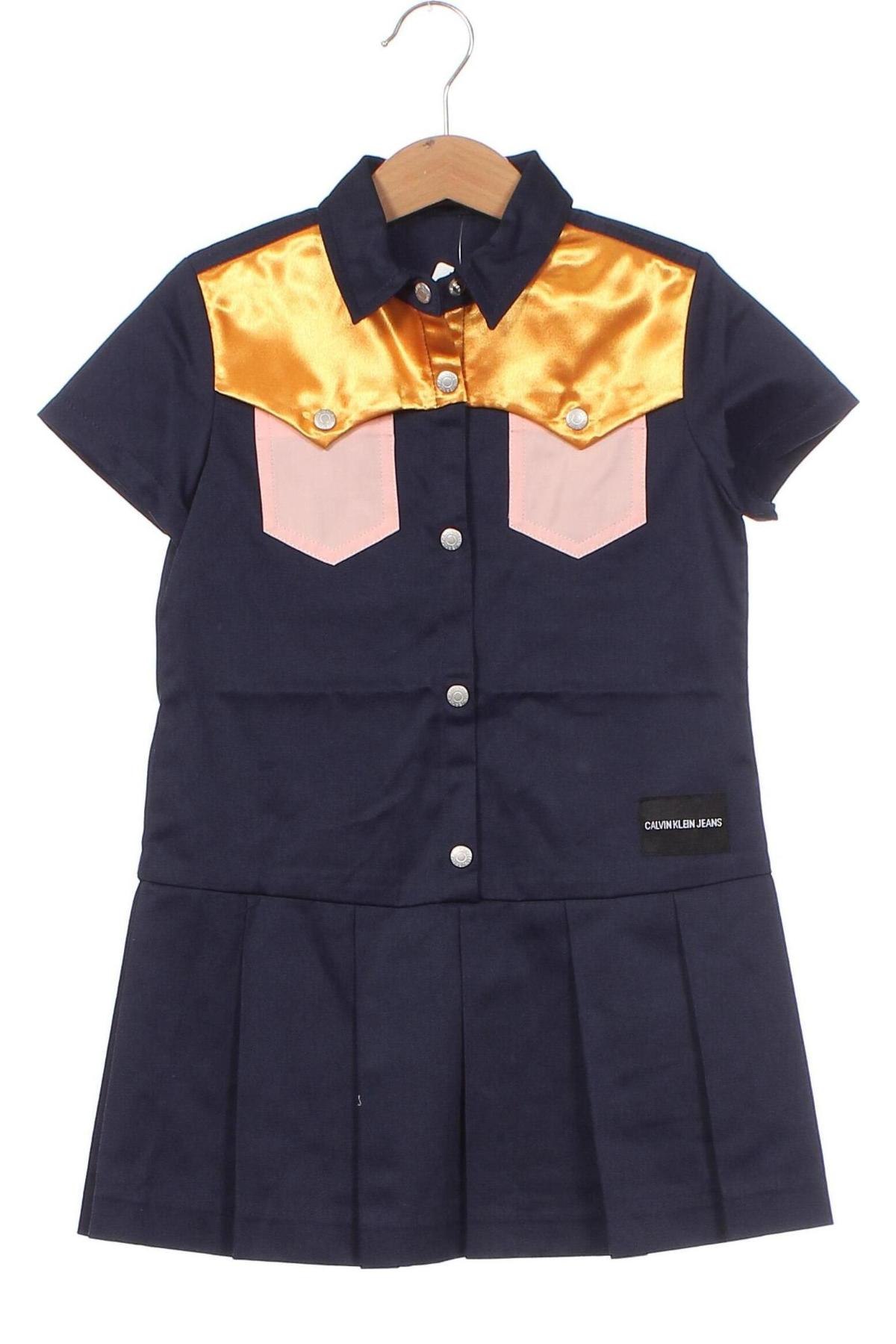 Детска рокля Calvin Klein Jeans, Размер 2-3y/ 98-104 см, Цвят Син, Цена 149,00 лв.