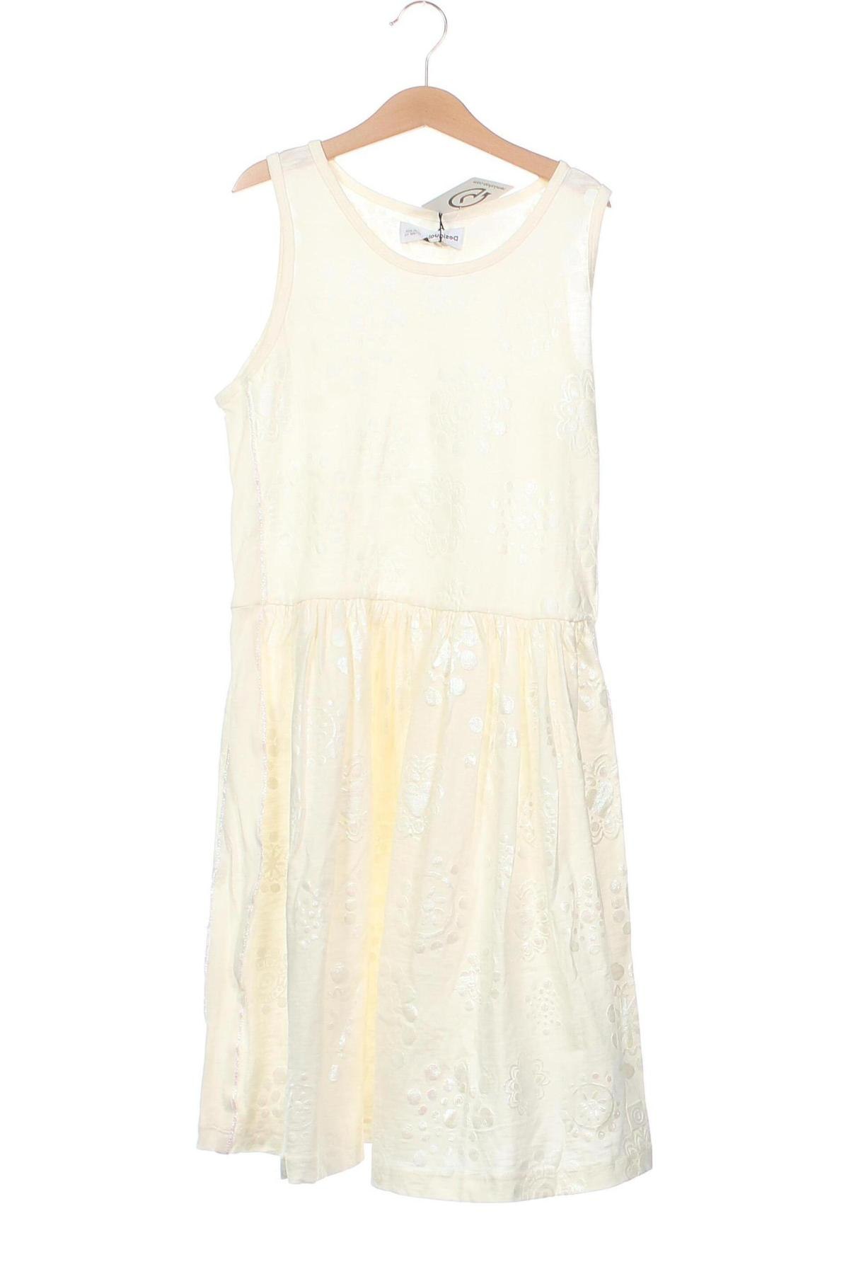 Детска рокля Desigual, Размер 13-14y/ 164-168 см, Цвят Екрю, Цена 55,60 лв.