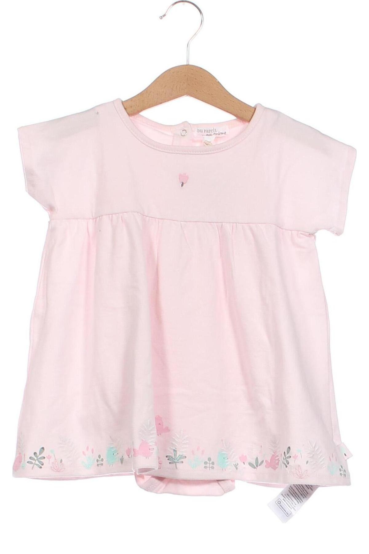 Детска рокля Du Pareil Au Meme, Размер 9-12m/ 74-80 см, Цвят Розов, Цена 23,60 лв.